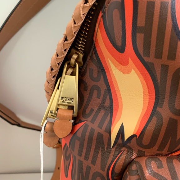 Moschino calf skin spongebob backpack main image 9